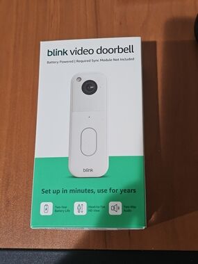 Blink Video Doorbell Camera Battery Powered (FACTORY SEALED)